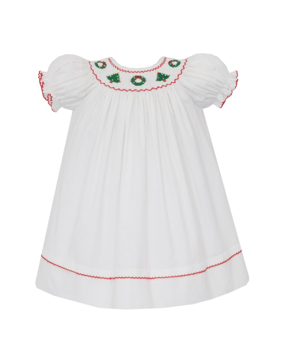Anavini WHITE X´MAS - White corduroy bishop S/S