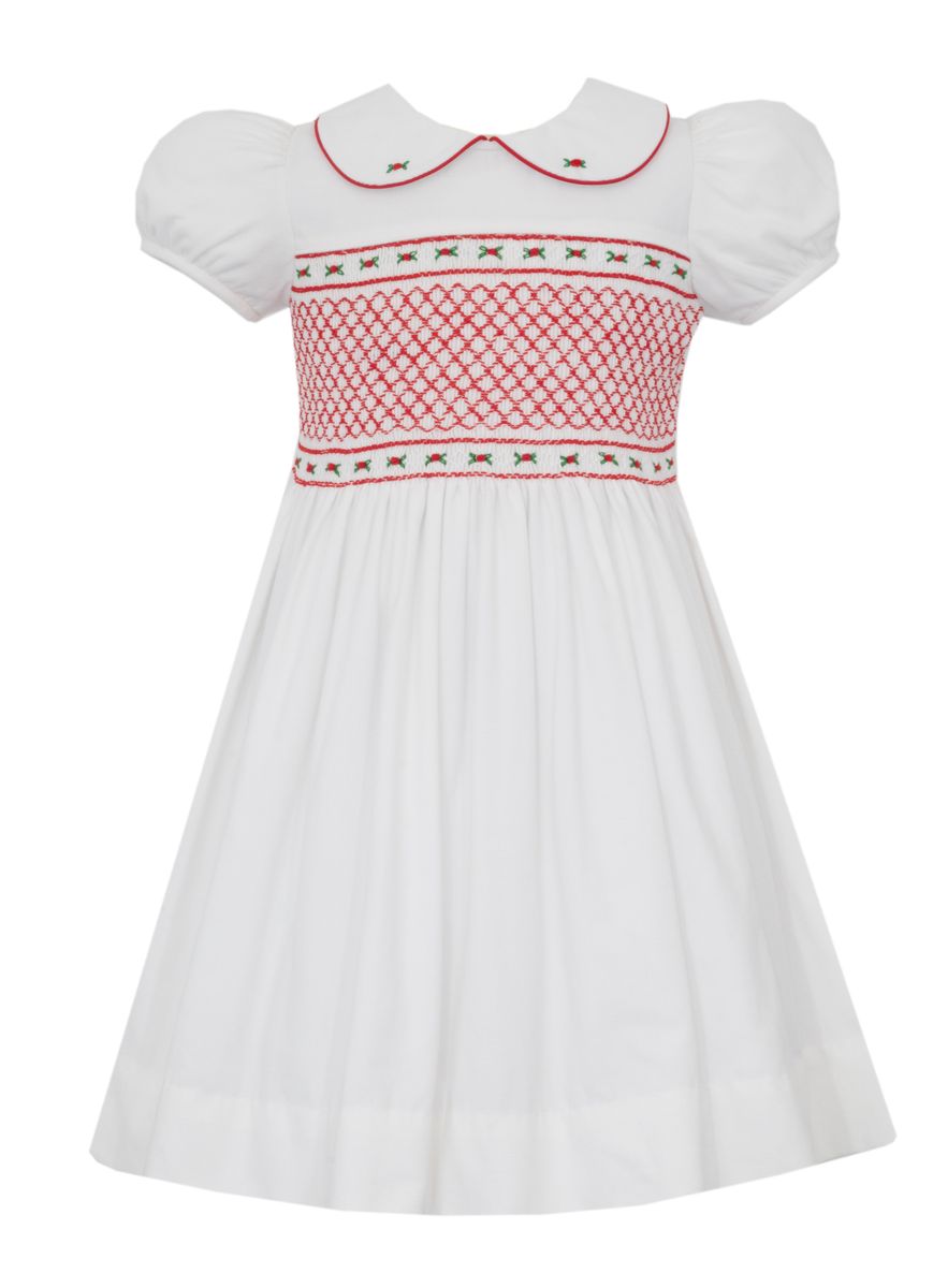 Anavini JENNIFER - White Corduroy Dress S/S