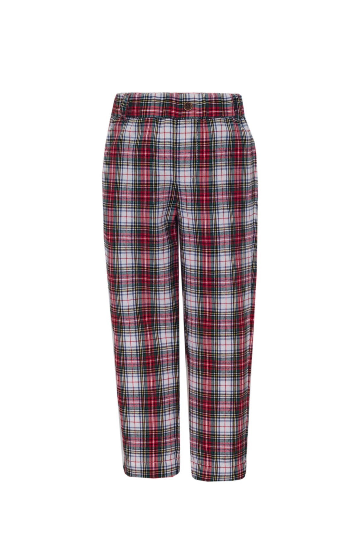 Anavini CHARLES - Red & White plaid boy's pants