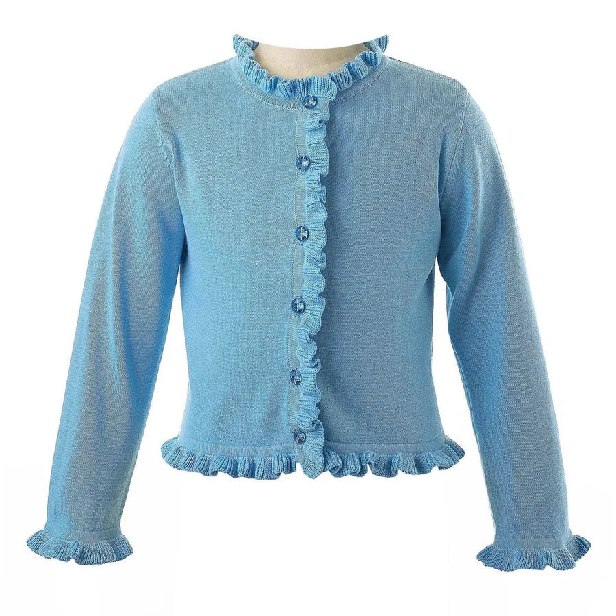 Rachel Riley Frill Cardigan, Blue