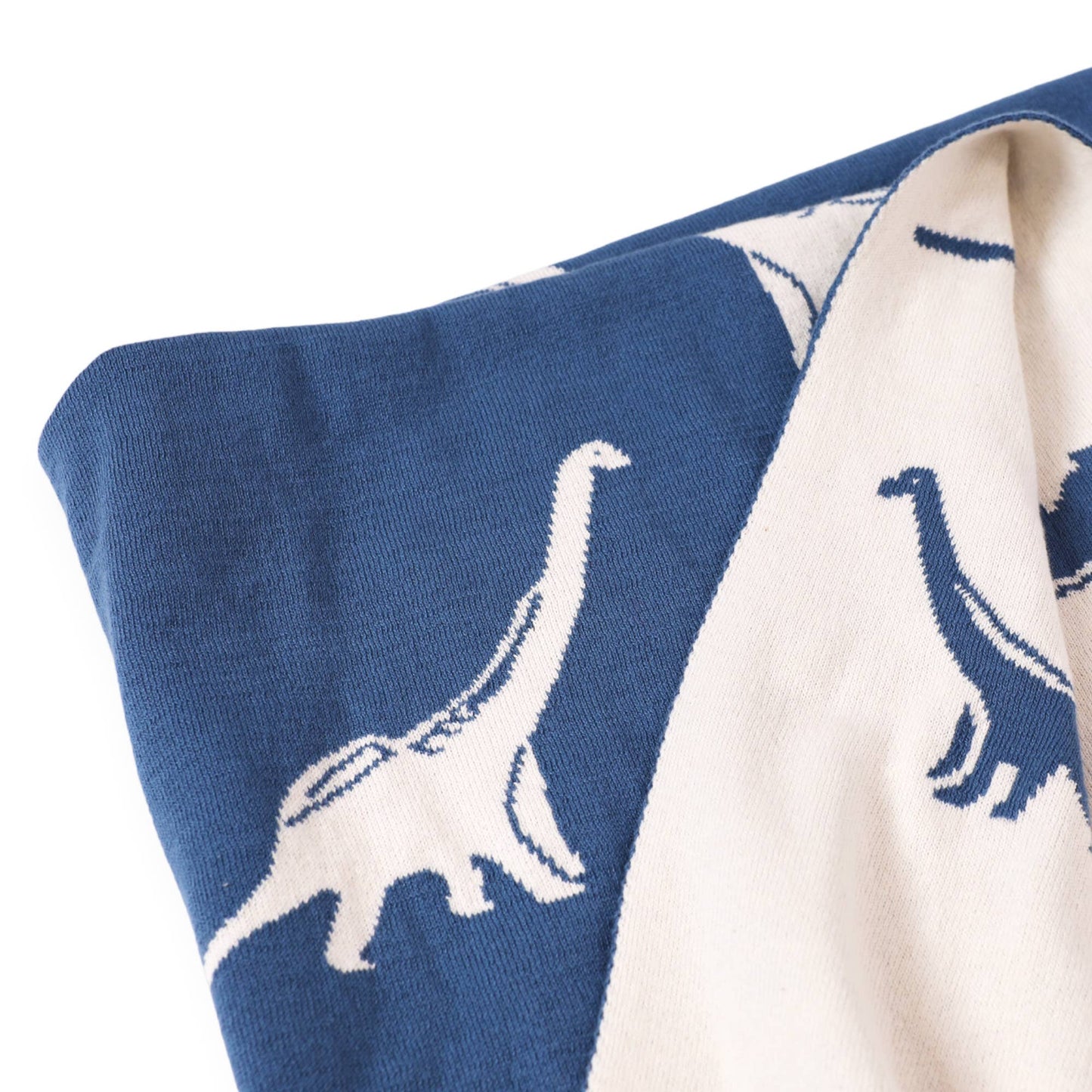 Dinosaur- Reversible Sweater Knit Baby Blanket