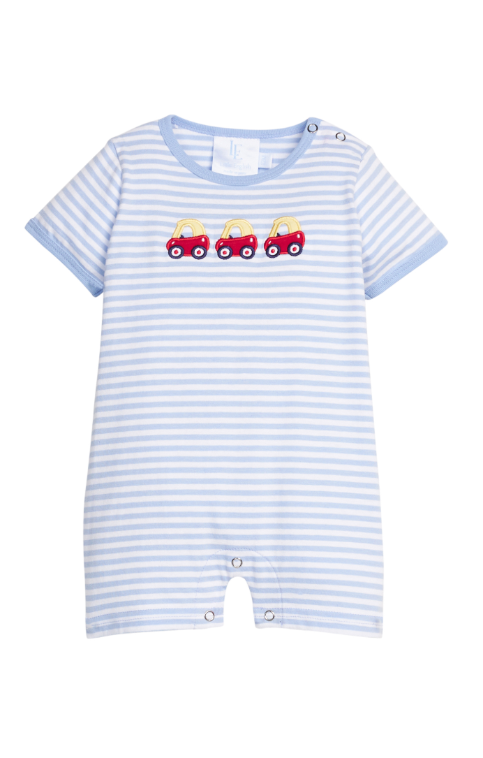 Little English Applique Romper - Cruisin'