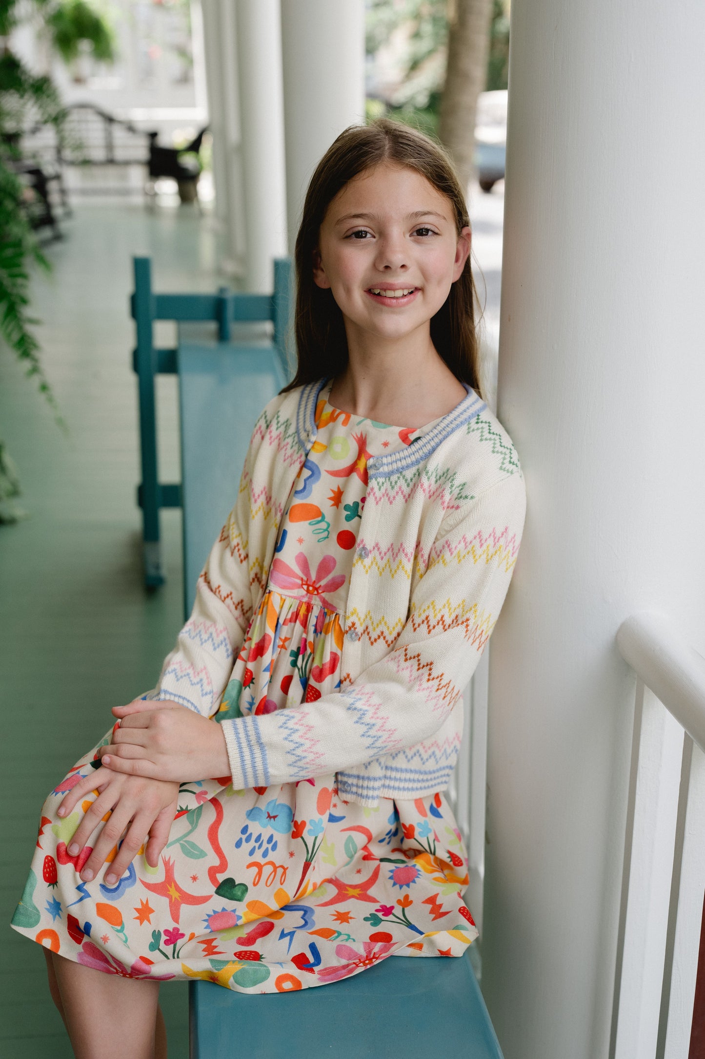 Briton Court Evelyn Striped Cardigan-Marshmallow