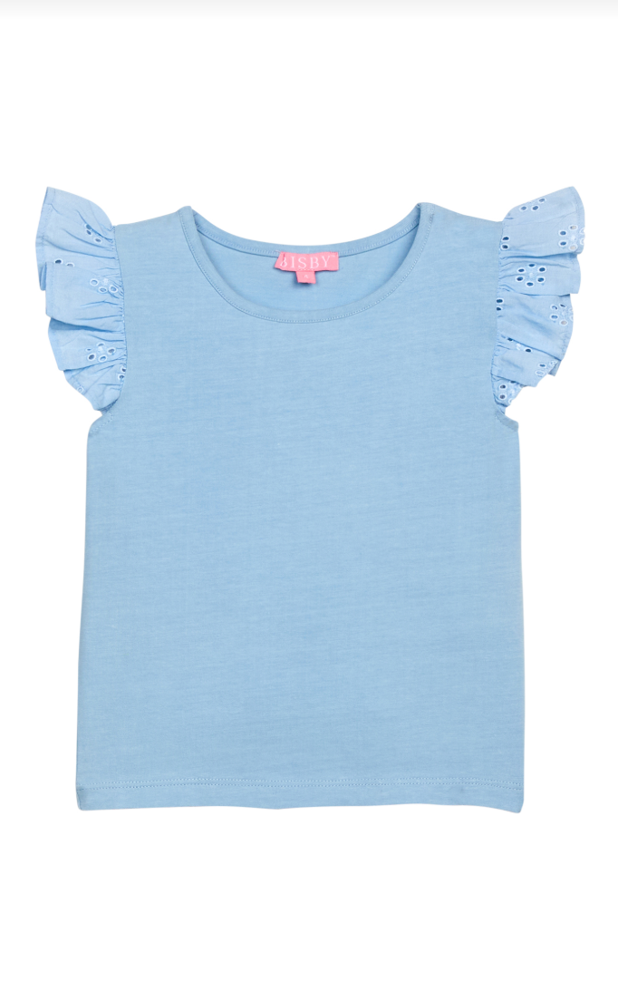 Bisby Eyelet Tank Light Blue