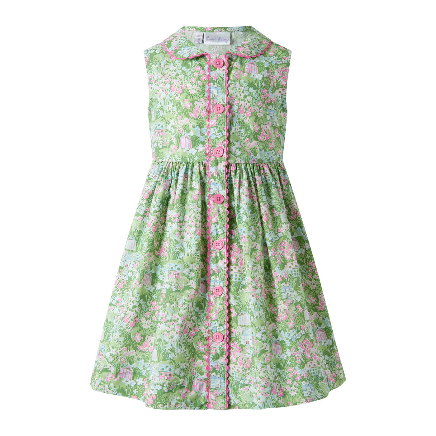Rachel Riley Garden Button-Front Dress