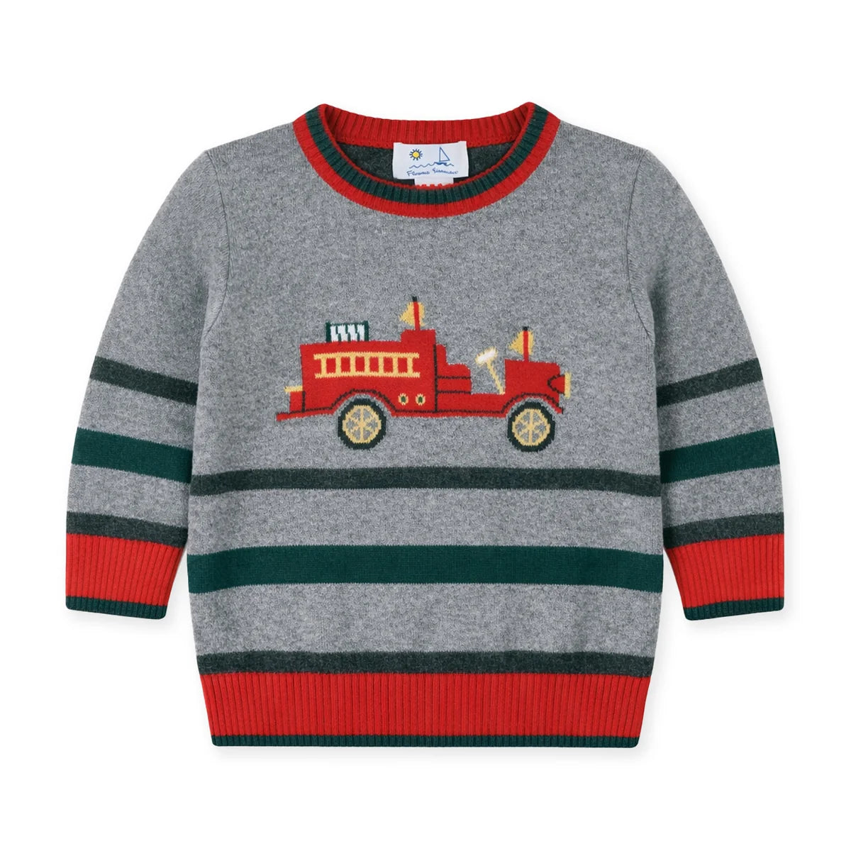 Florence Eiseman Sweater with Fire Truck