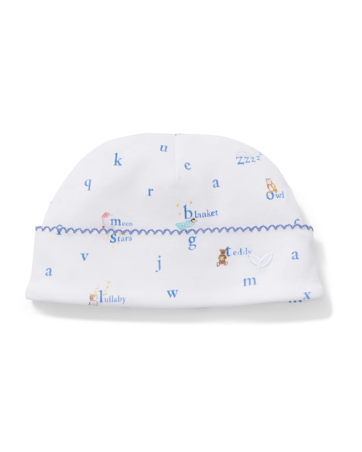 Petite Plume Letters and Lullabies Pima Baby Hat