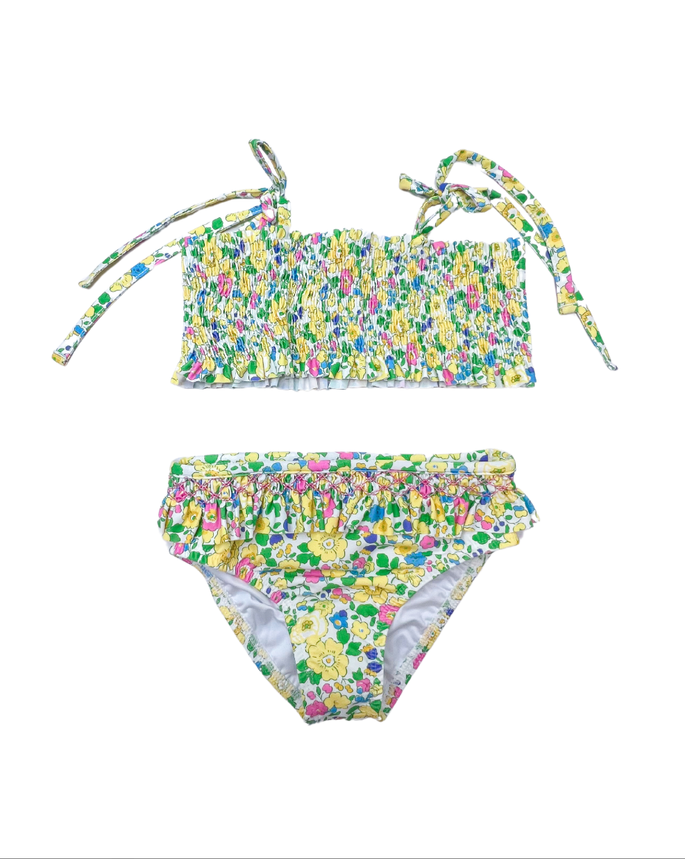 Percy & Tyne Smocked Tie 2 PC Swimsuit - Betsy Floral