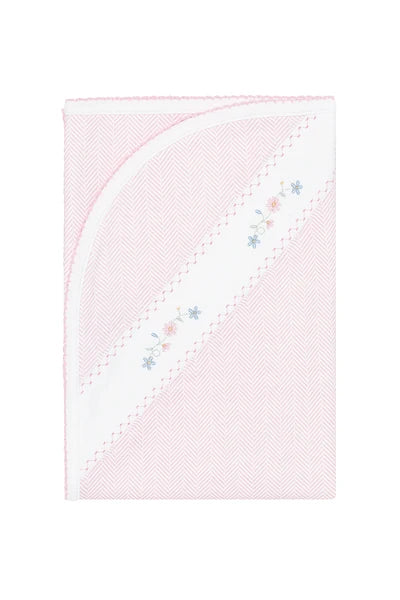 Nellapima Herringbone Embroidered Receiving Blanket
