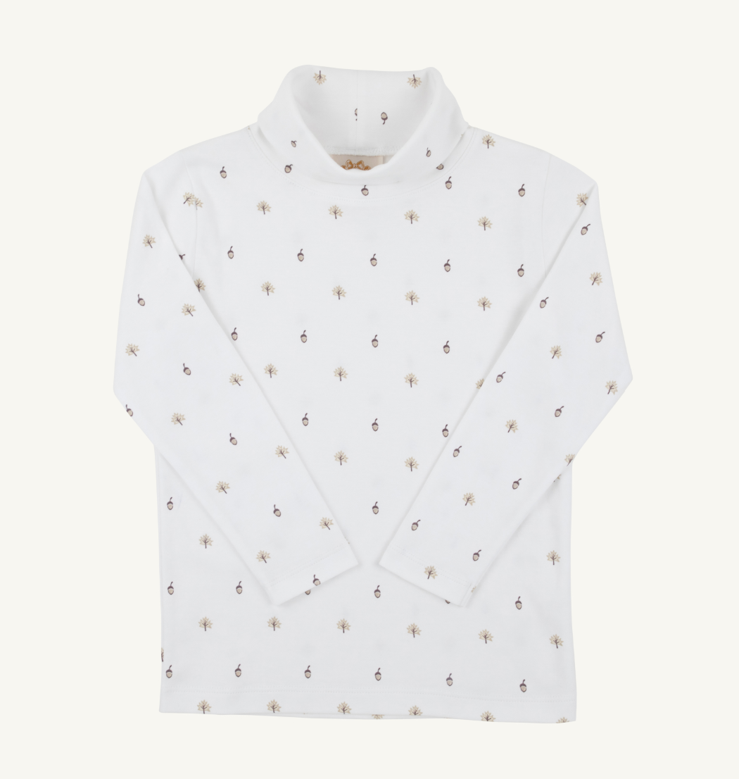 The Beaufort Bonnet Company Tatum's Turtleneck Shirt- Lovely Little Leaves