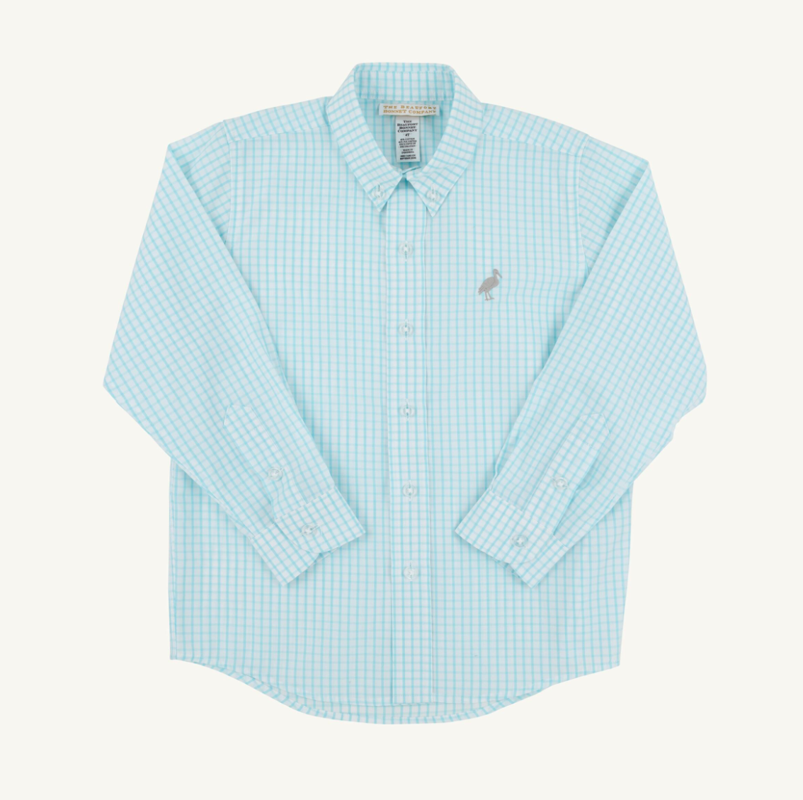 The Beaufort Bonnet Company Deans List Dress Shirt- Belhaven Blue Windowpane/Grantley Gray