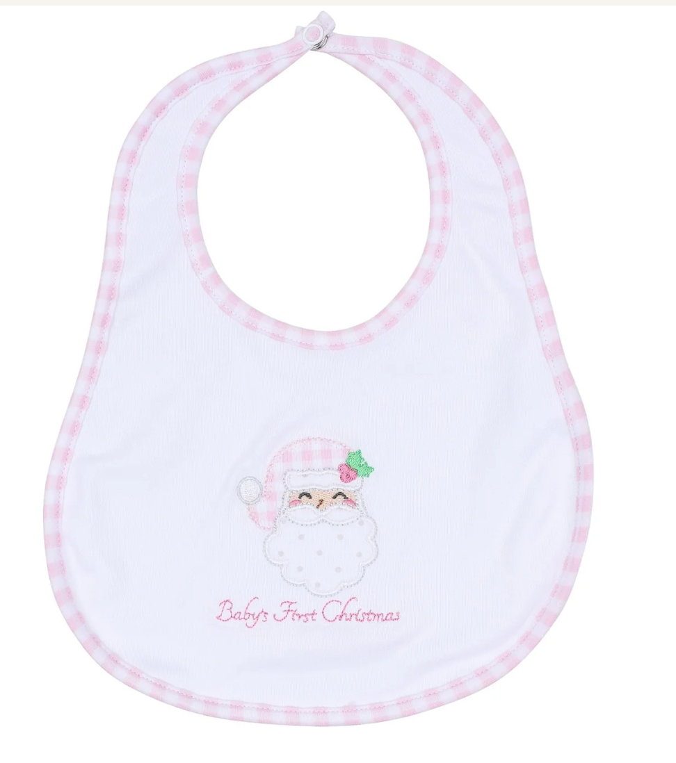 Magnolia Baby Sweet St. Nick Applique Baby's First Christmas Bib