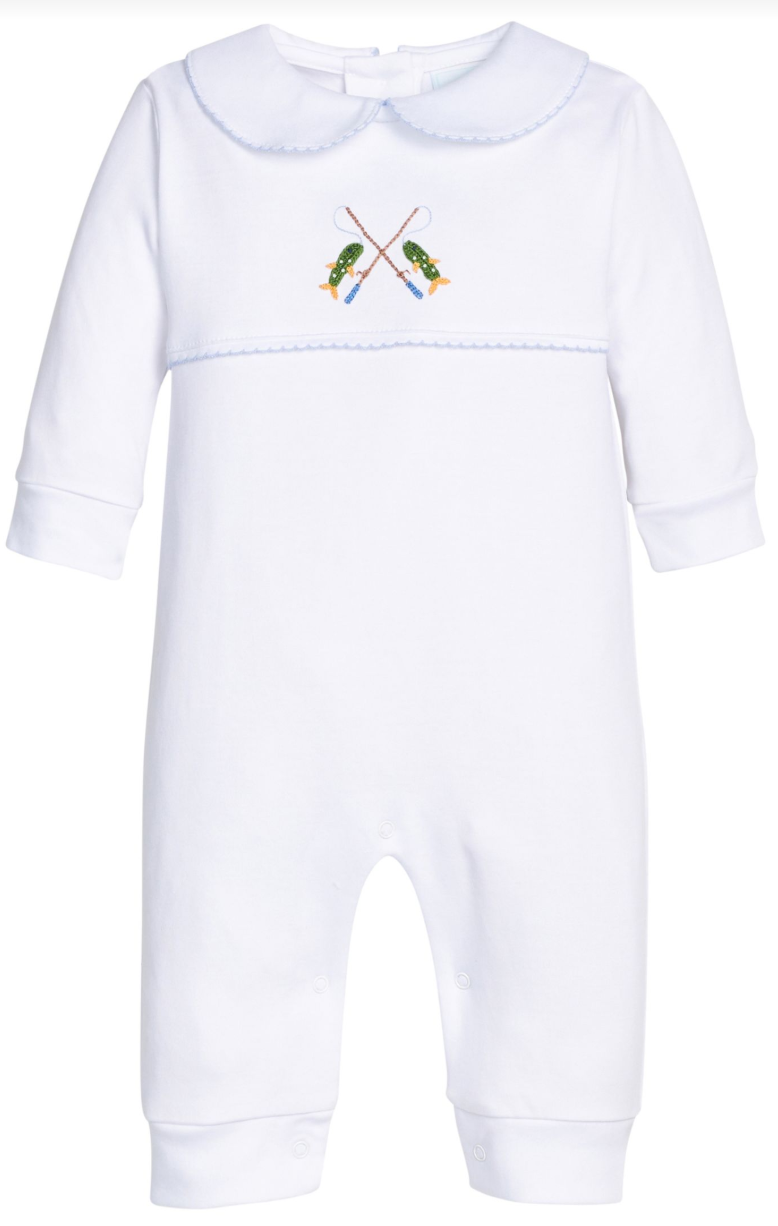 Little English Crochet Playsuit - Fishing Rod