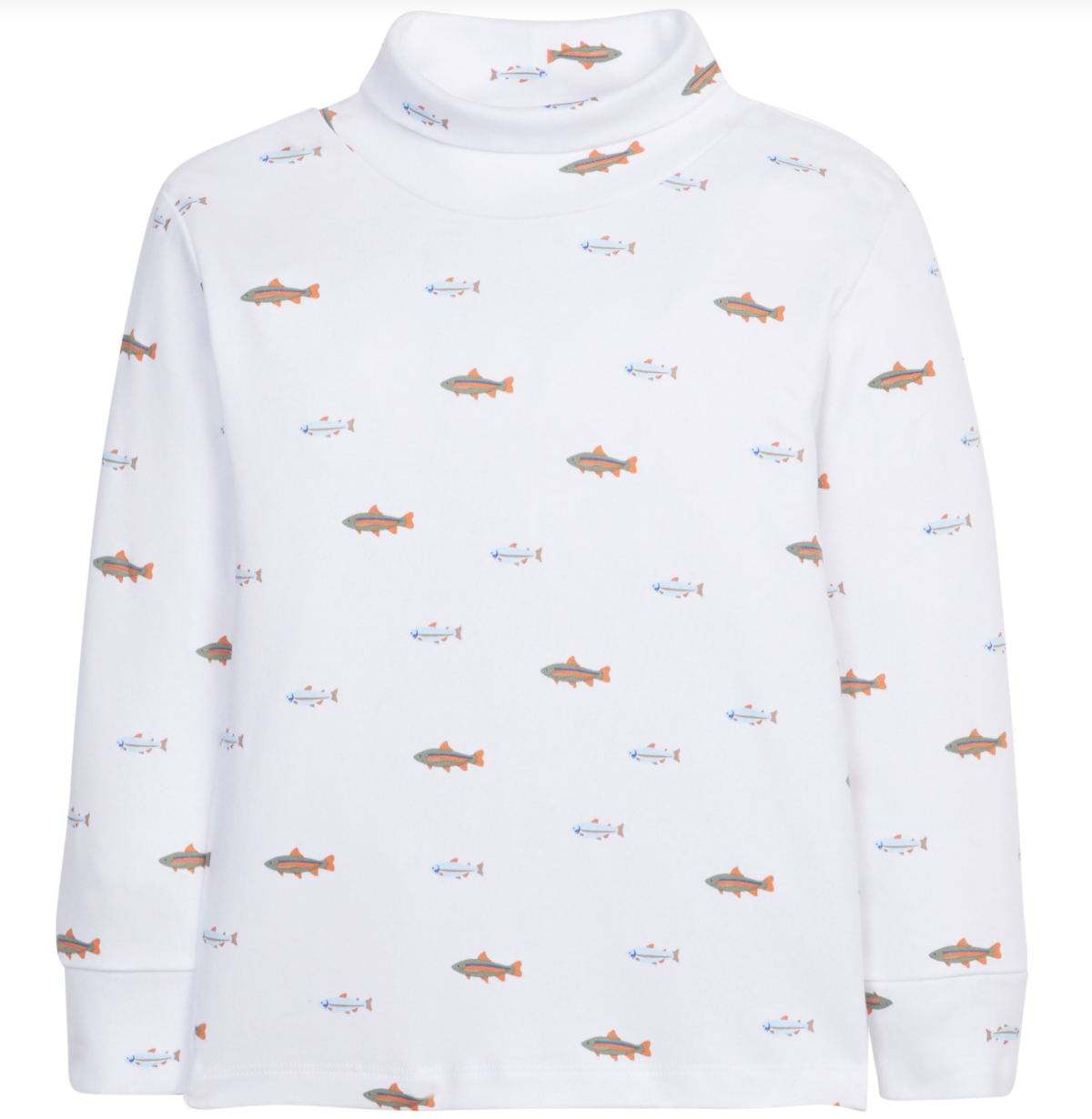 Little English Printed Turtleneck - Fish