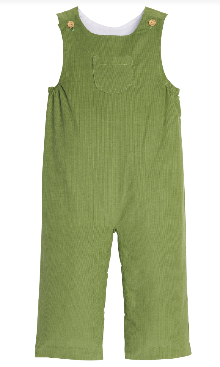 Little English Campbell Overall - Watercress Corduroy