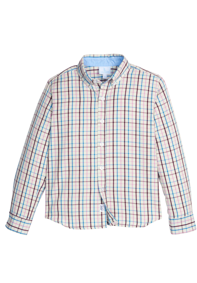 Little English Button Down Shirt-Wilmington Plaid