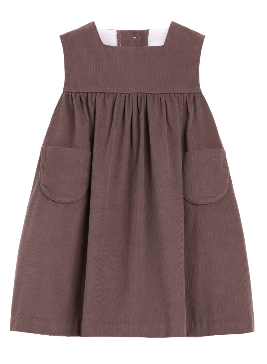 Little English Madison Jumper- Chocolate Corduroy