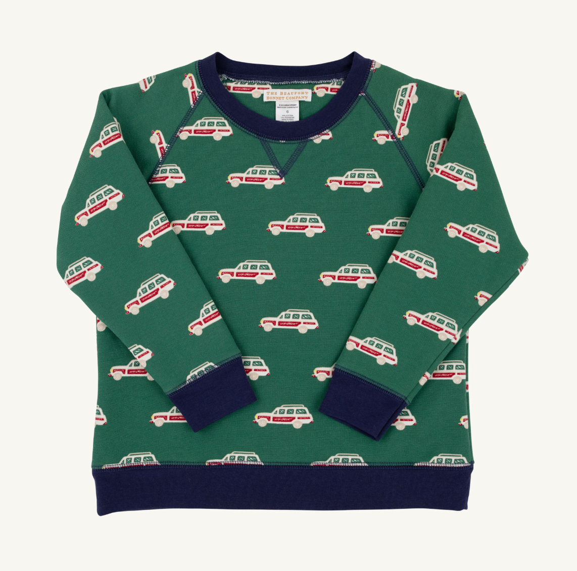 The Beaufort Bonnet Company Smitty Sweatshirt-Windsor Wagon (Grier Green)/Nantucket Navy