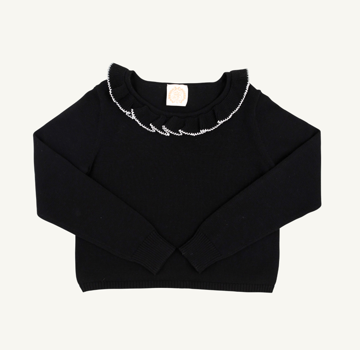 The Beaufort Bonnet Company Reece Ruffle Sweater-Newport Night/Palmetto Pearl