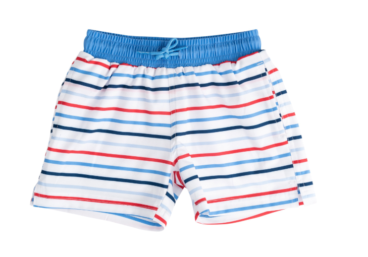 Prodoh Boys' Boogie Board Swim Trunks Americana Summer Stripe