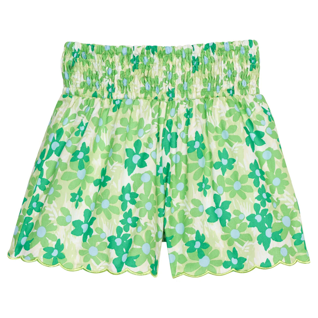 Bisby Shirred Shorts - Greenspring Groovy Floral