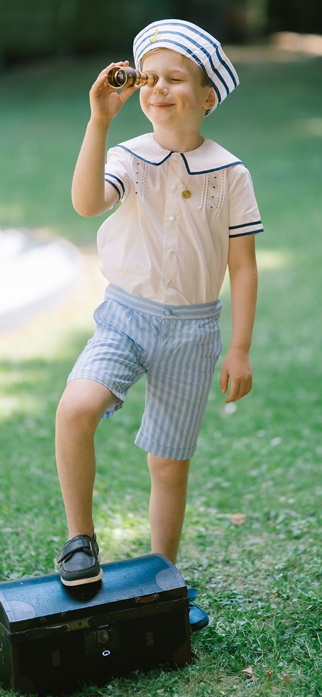 Antoinette Paris William Blue Stripe Set