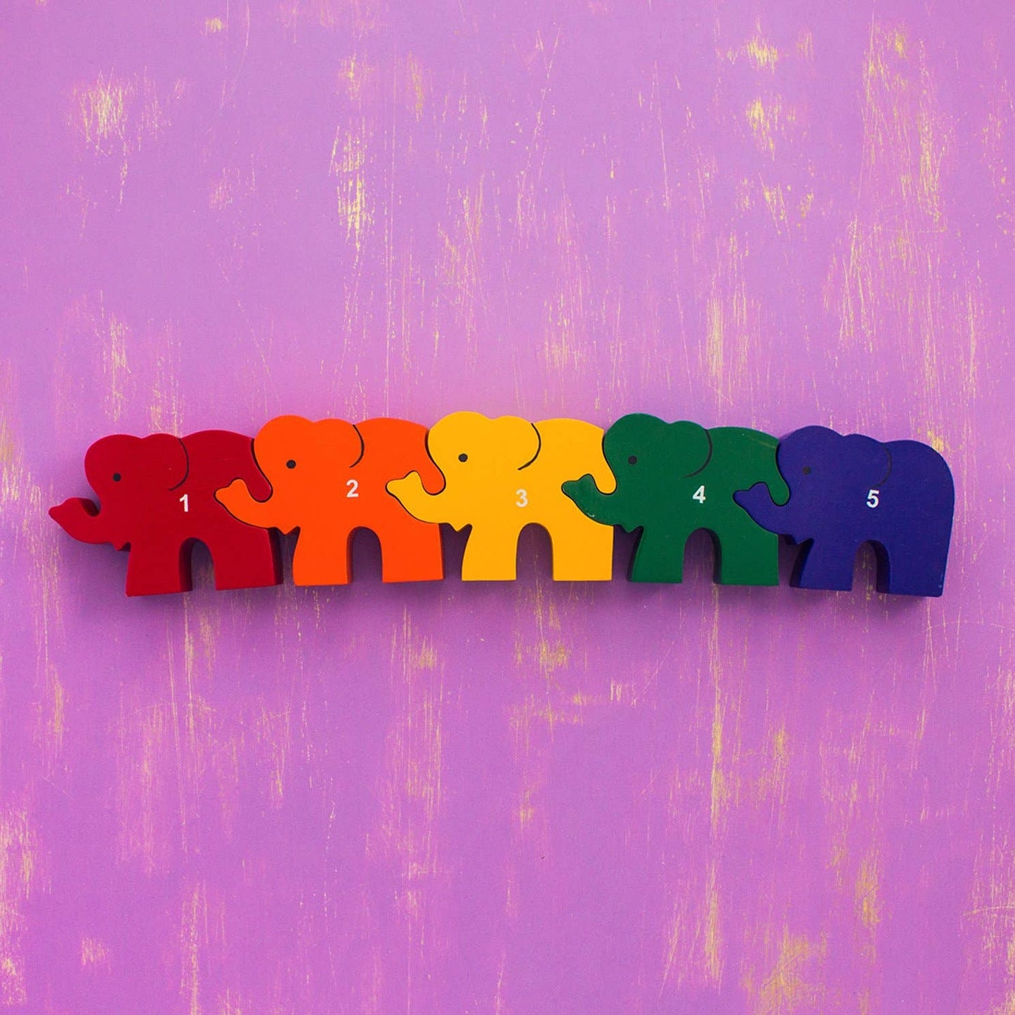 Wooden Puzzle Elephant Line