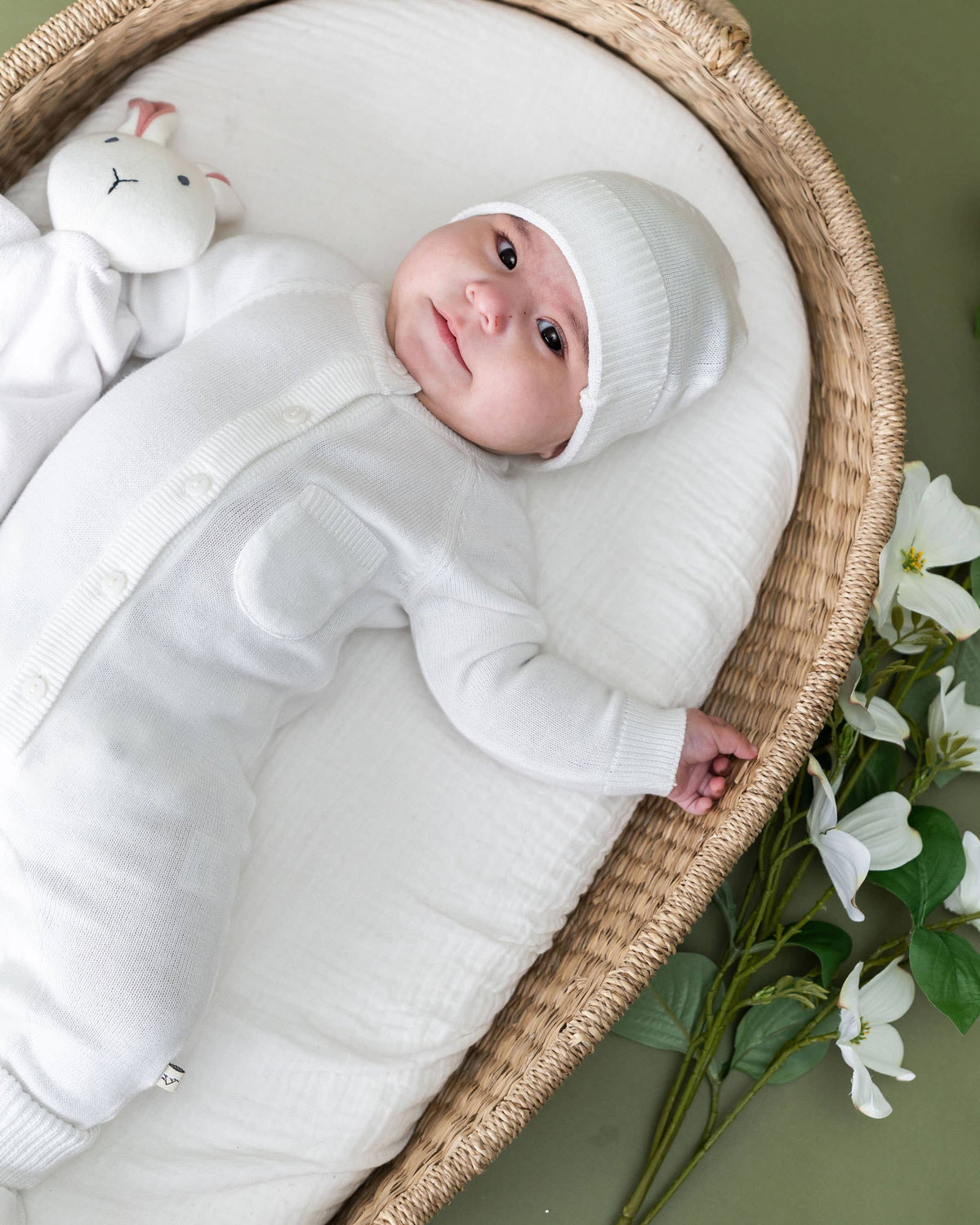 Milan Knit Classic Baby Round Beanie Hat (Organic Cotton)