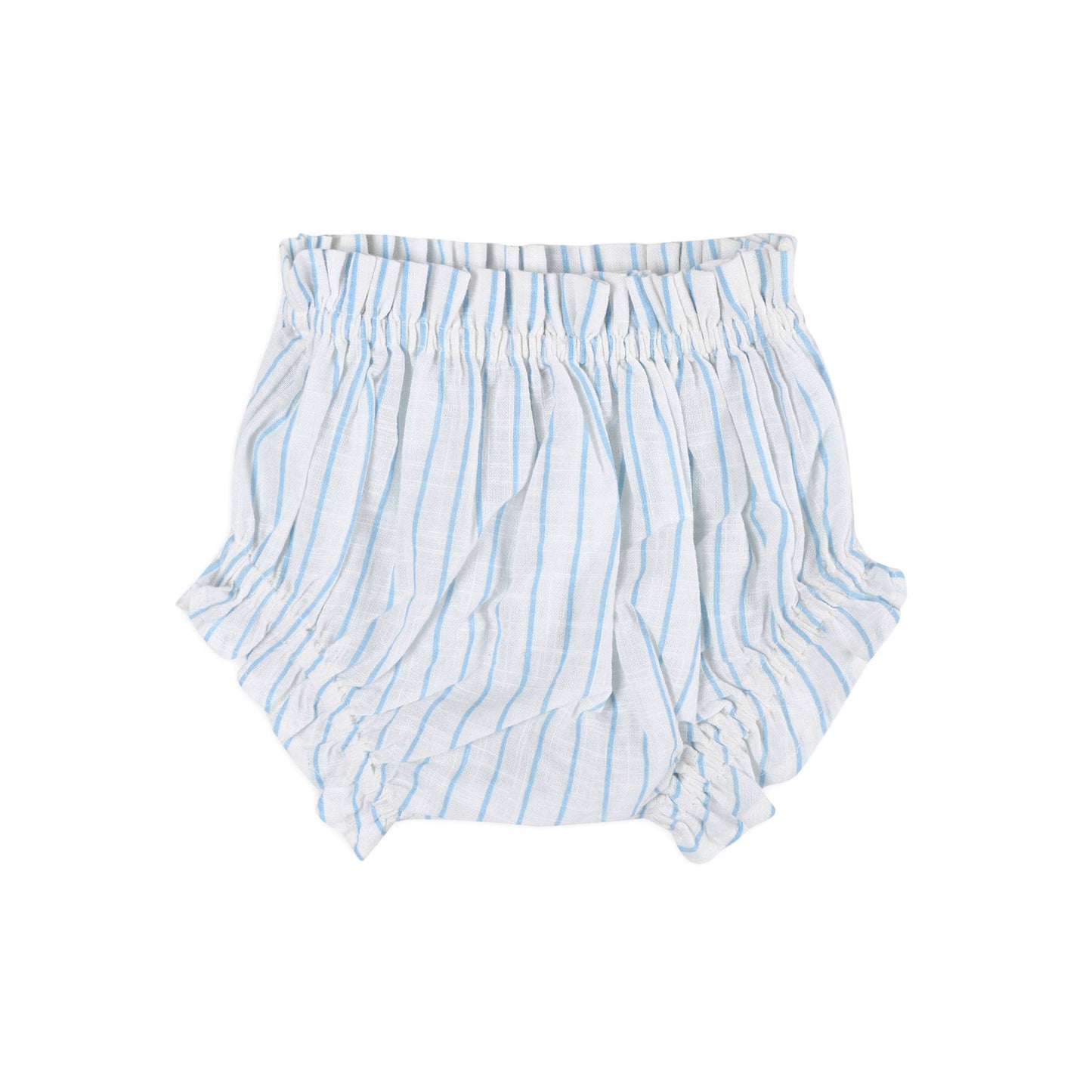 Seashells Embroidered Striped Baby Dress + Bloomer (Organic)