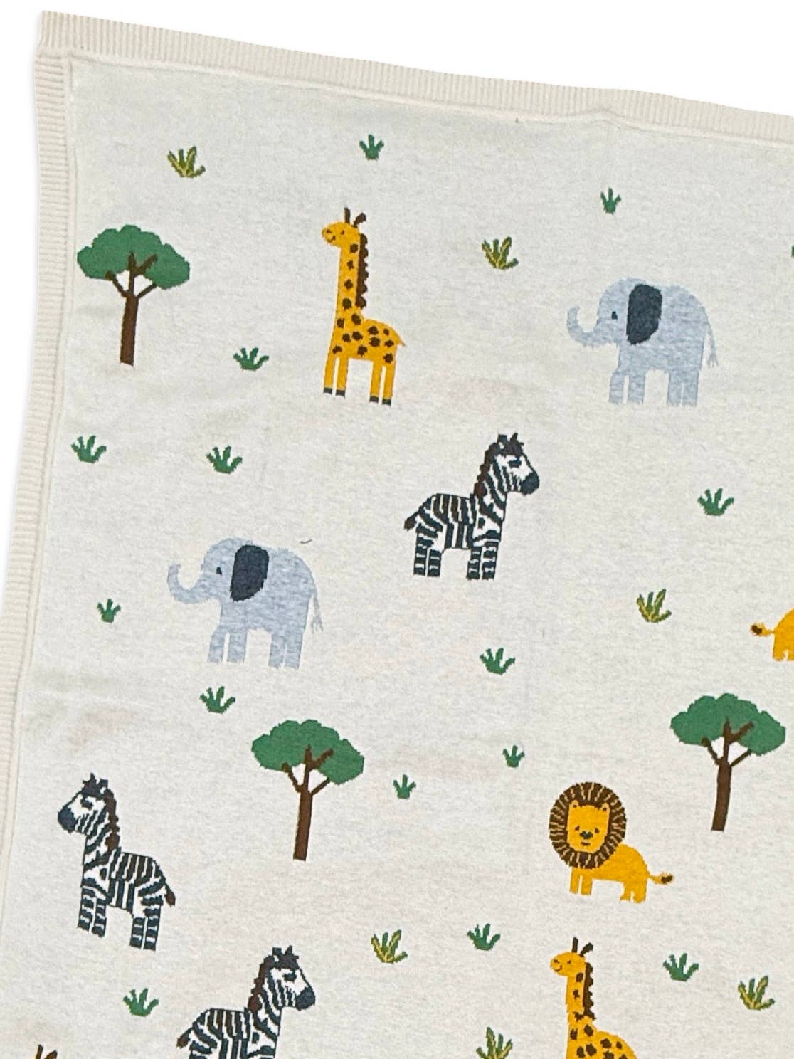 Jungle Pals - Organic Cotton Jacquard Knit Baby Blanket
