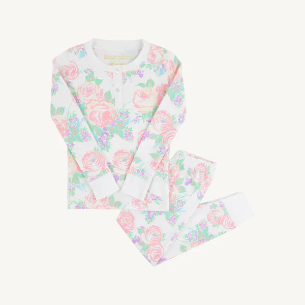 The Beaufort Bonnet Company Sara Jane's Sweet Dreams Set- Princess Grace Rose (Pink) with Worth Avenue White