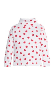 Little English Printed Turtleneck- Heart