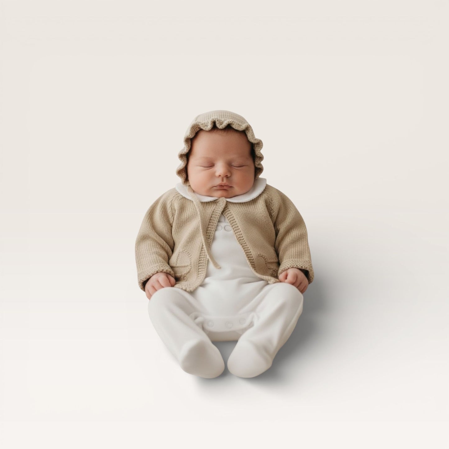 Mi Lucero Pima Footie with Pram Embroidery and Cardigan Set