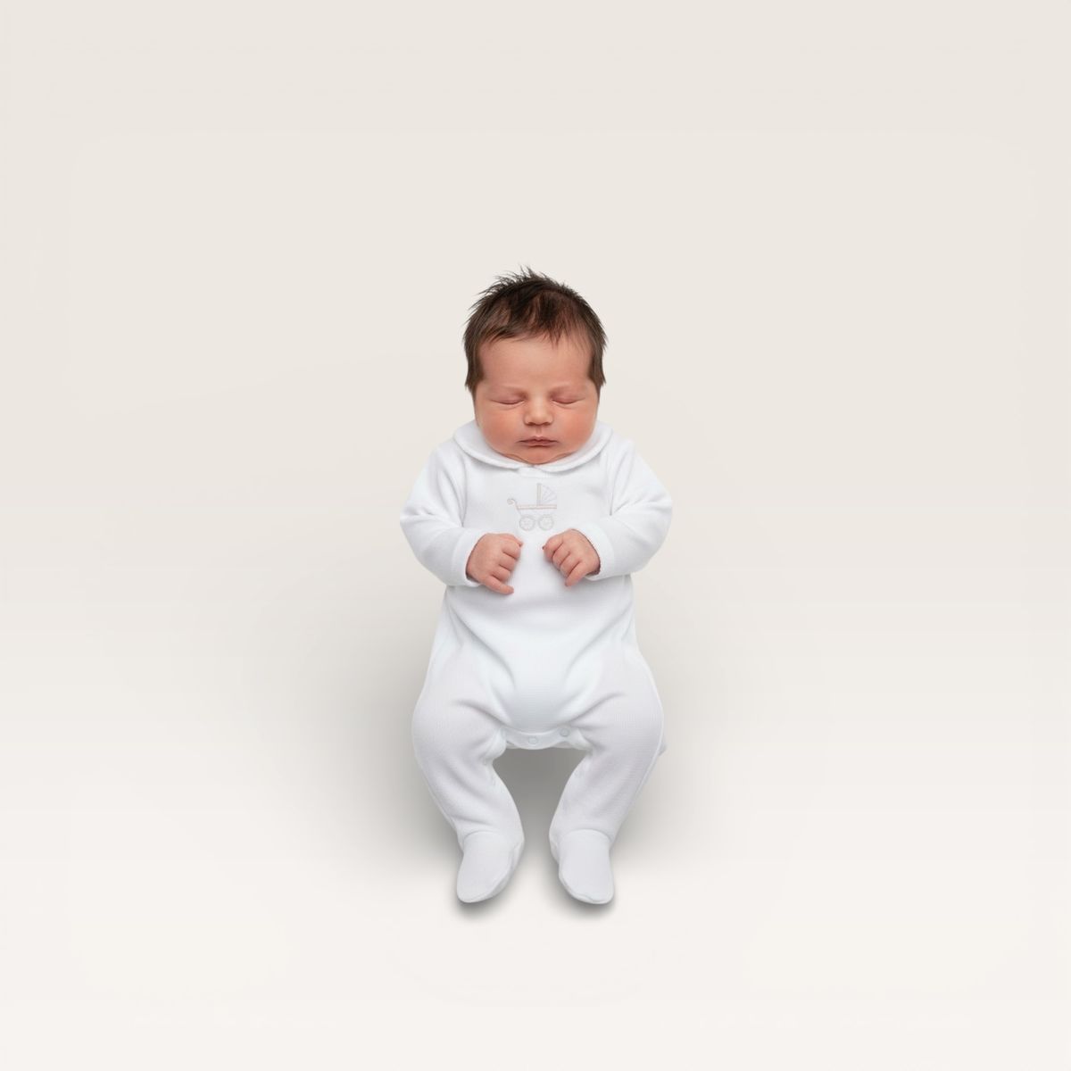 Mi Lucero Pima Footie with Pram Embroidery and Cardigan Set