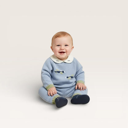Mi Lucero Airplane embroidered Pima onesie and Jogger Set