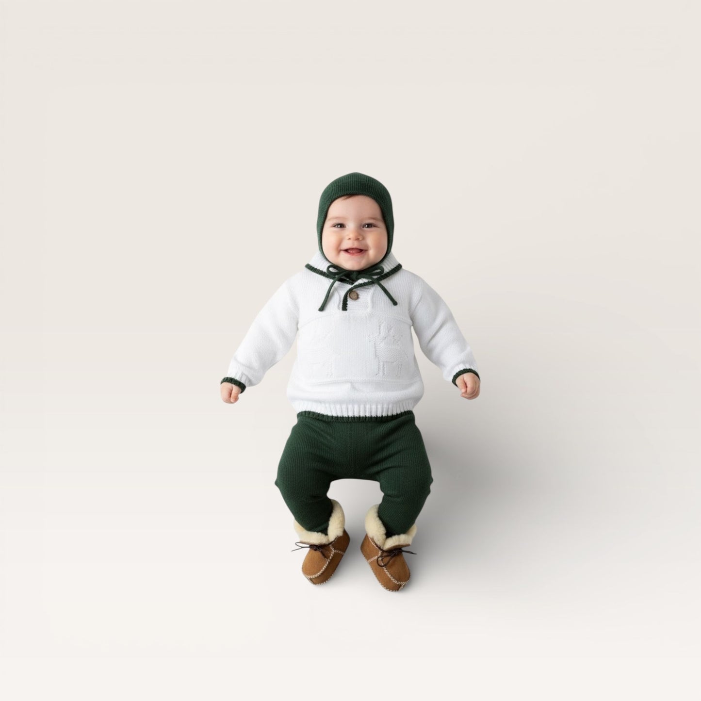 Mi Lucera Deer Stag knit Jogger Set