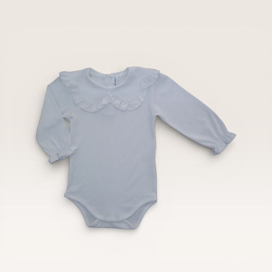 Mi Lucero Baby Girl Scalloped Collar Pima Cotton Onesie