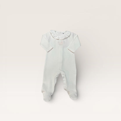 Mi Lucero Pima Footie with Pram Embroidery and Cardigan Set