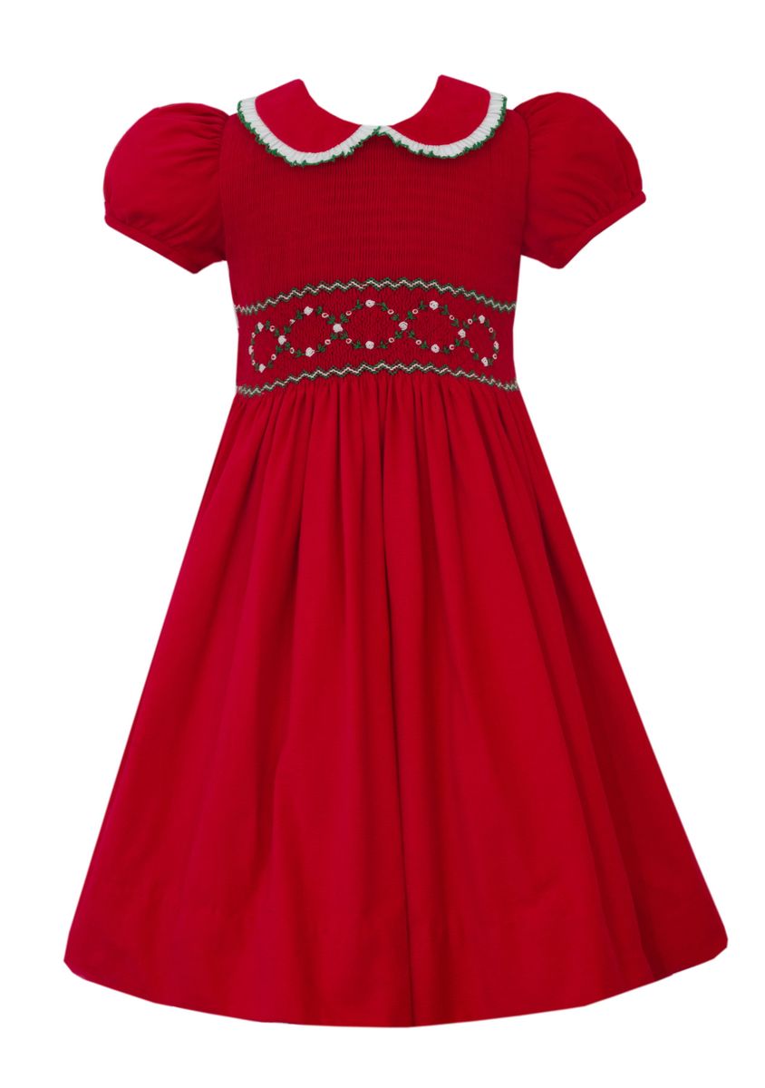Anavini Emily Red Corduroy Dress