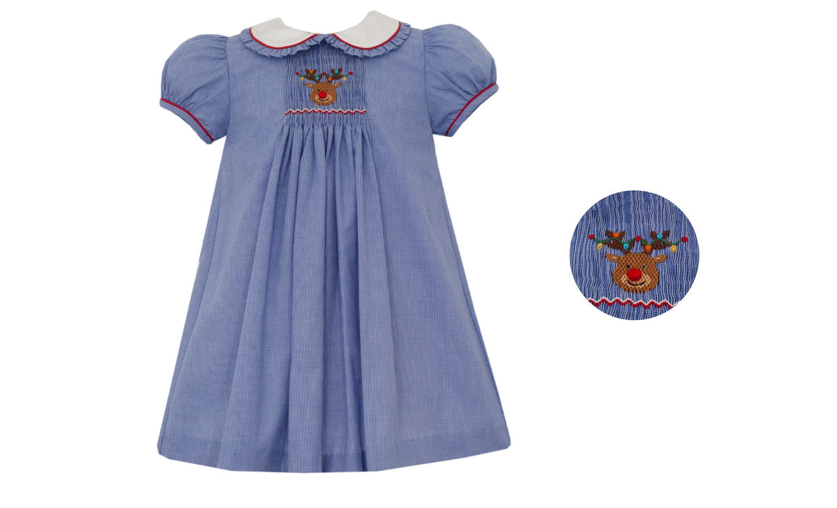 Anavini REINDERS FACE GIRL´S - Royal blue microcheck float S/S