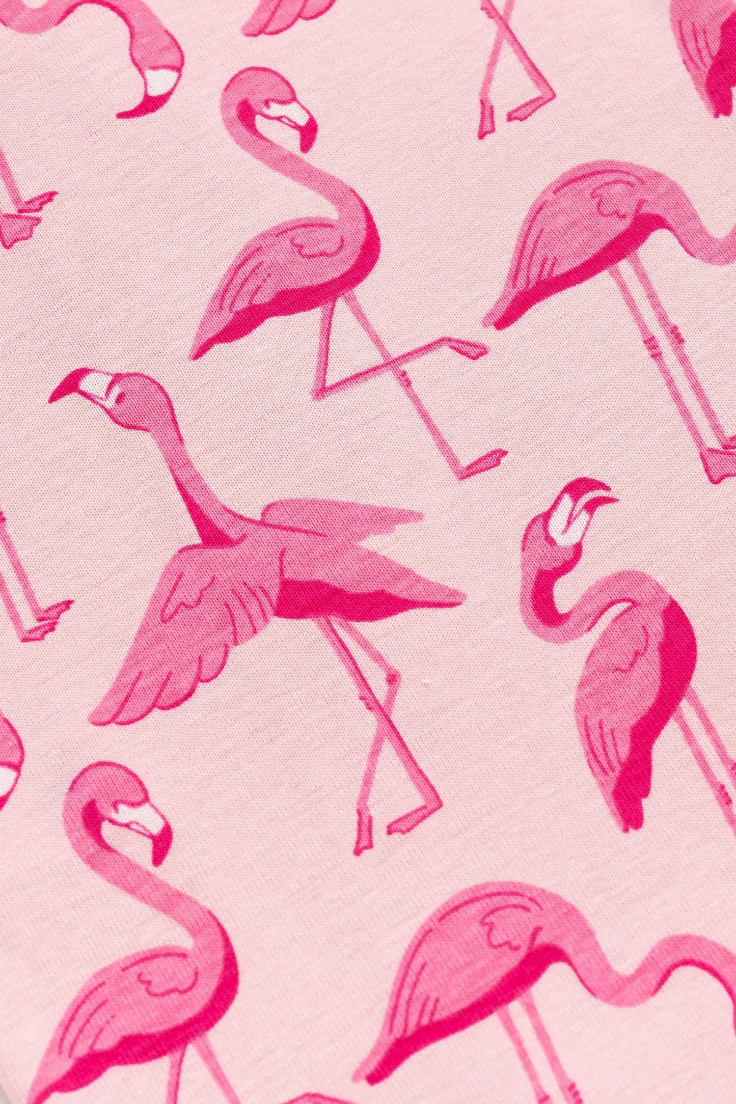 Sleeveless Ruffle Romper_Pink Flamingos