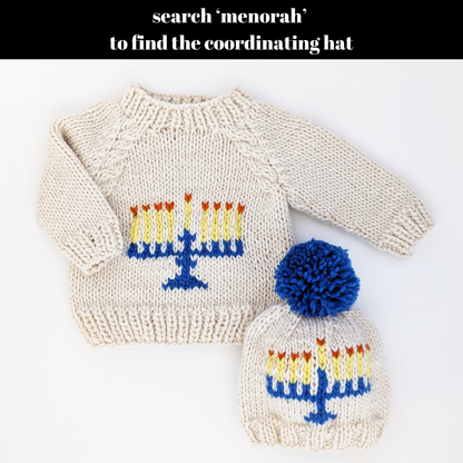 Menorah Crew Neck Sweater for Baby & Toddler