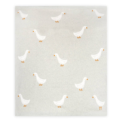 Duck Waddle - Organic Jacquard Knit Baby Blankets