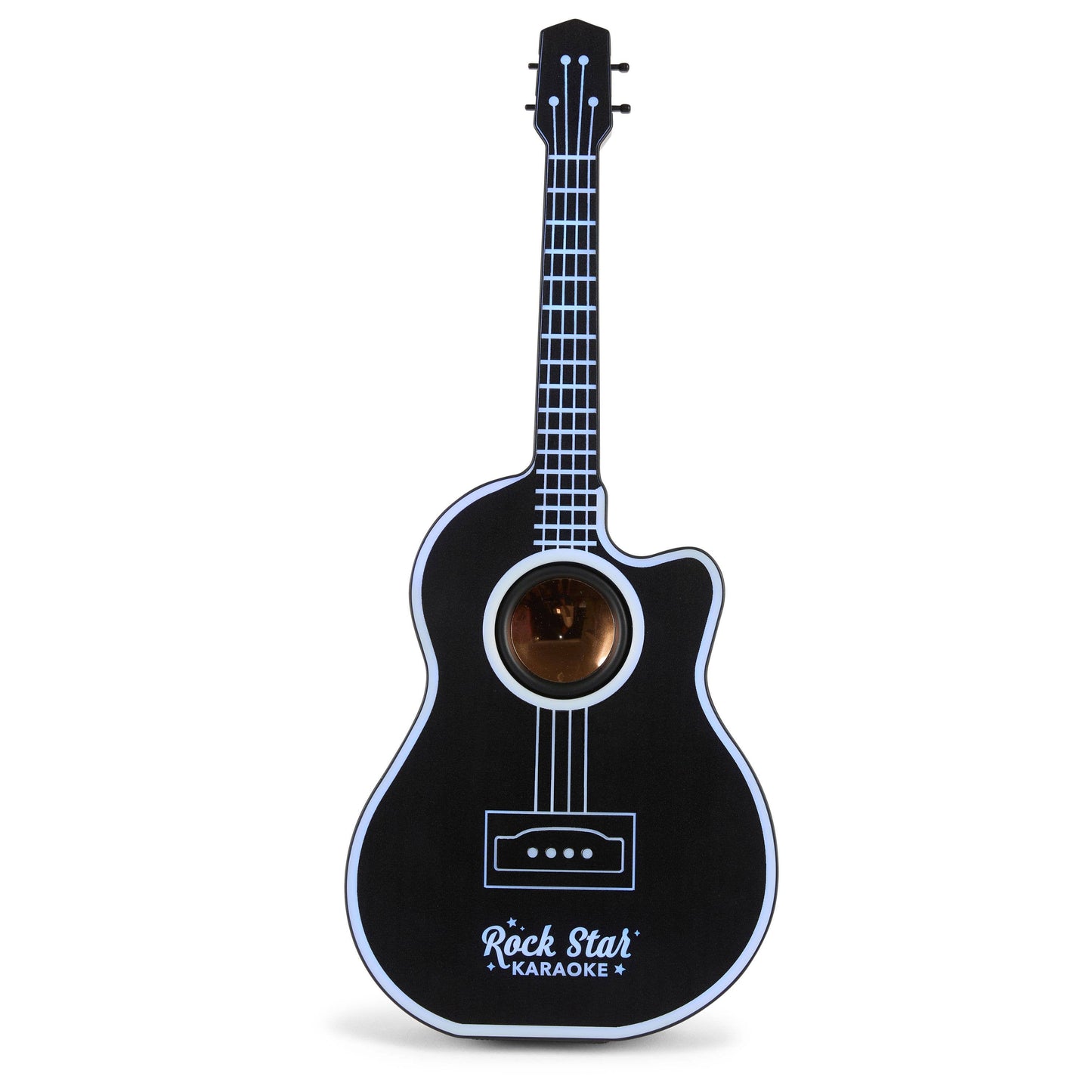 Rock Star Guitar & Microphone Karaoke Set-Black