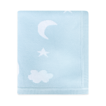 Moon & Stars Dream Organic Baby Jacquard Knit Blanket