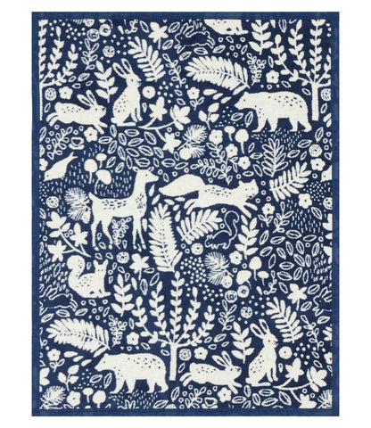 ChappyWrap Whimsical Woods Navy Mini Blanket