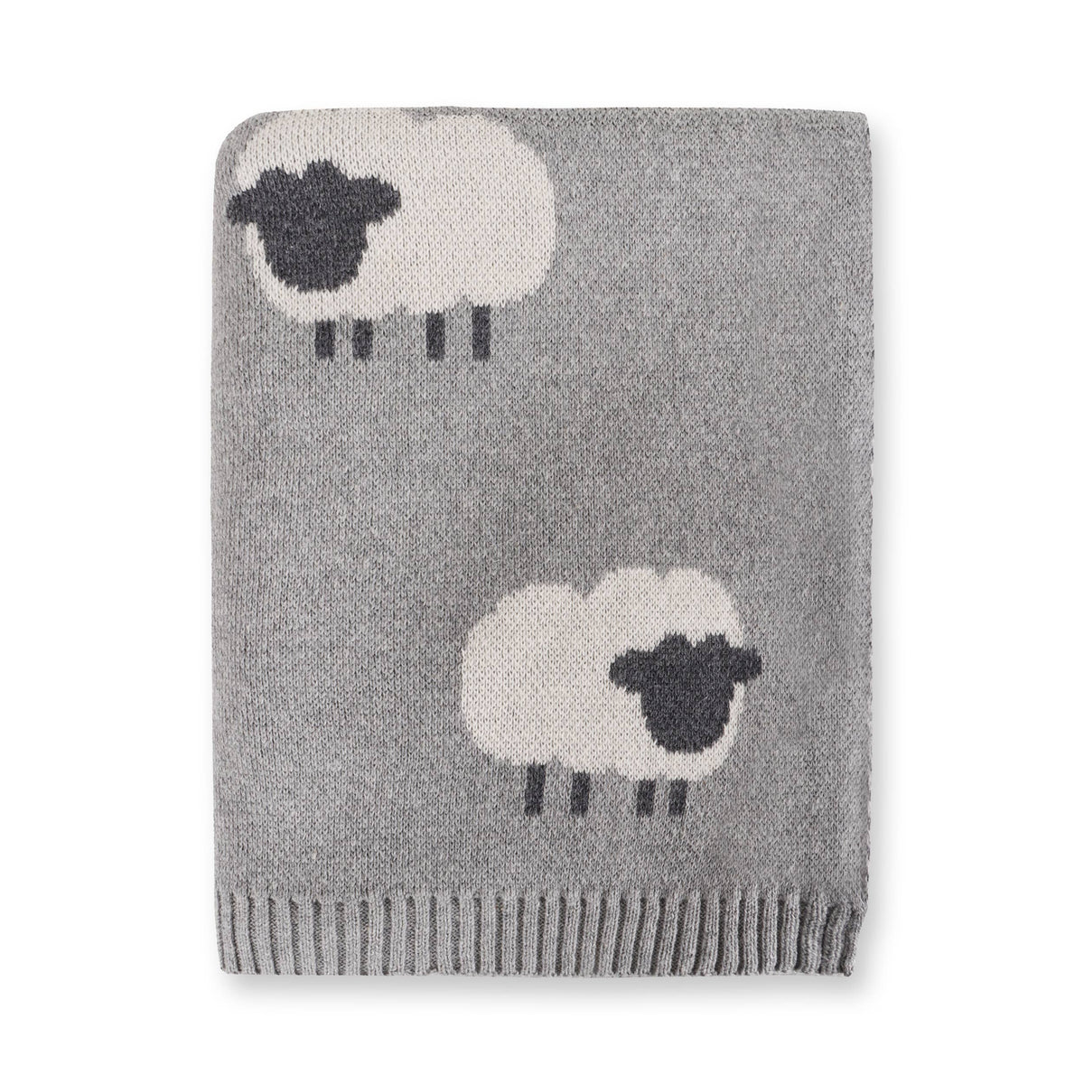 Woolly Sheep 3D - Organic Jacquard Knit Baby Blanket