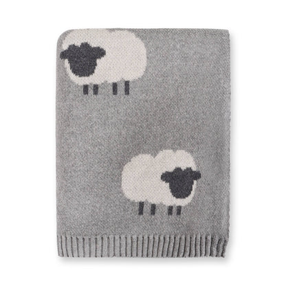 Woolly Sheep 3D - Organic Jacquard Knit Baby Blanket
