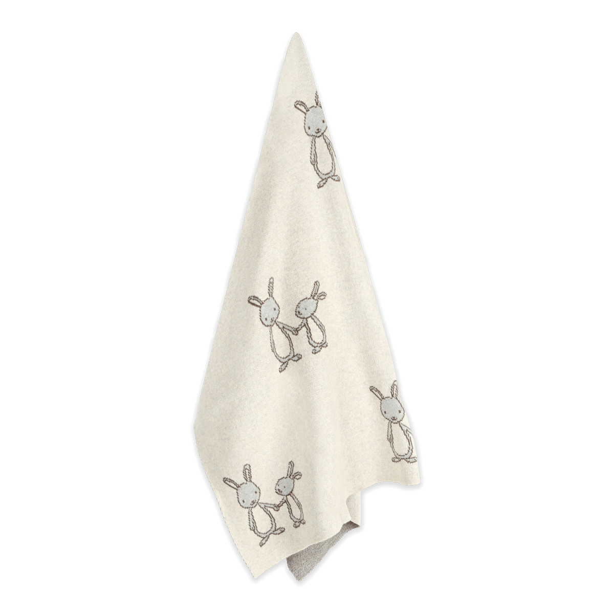 Bunny - Organic Cotton Jacquard Sweater Knit Baby Blanket