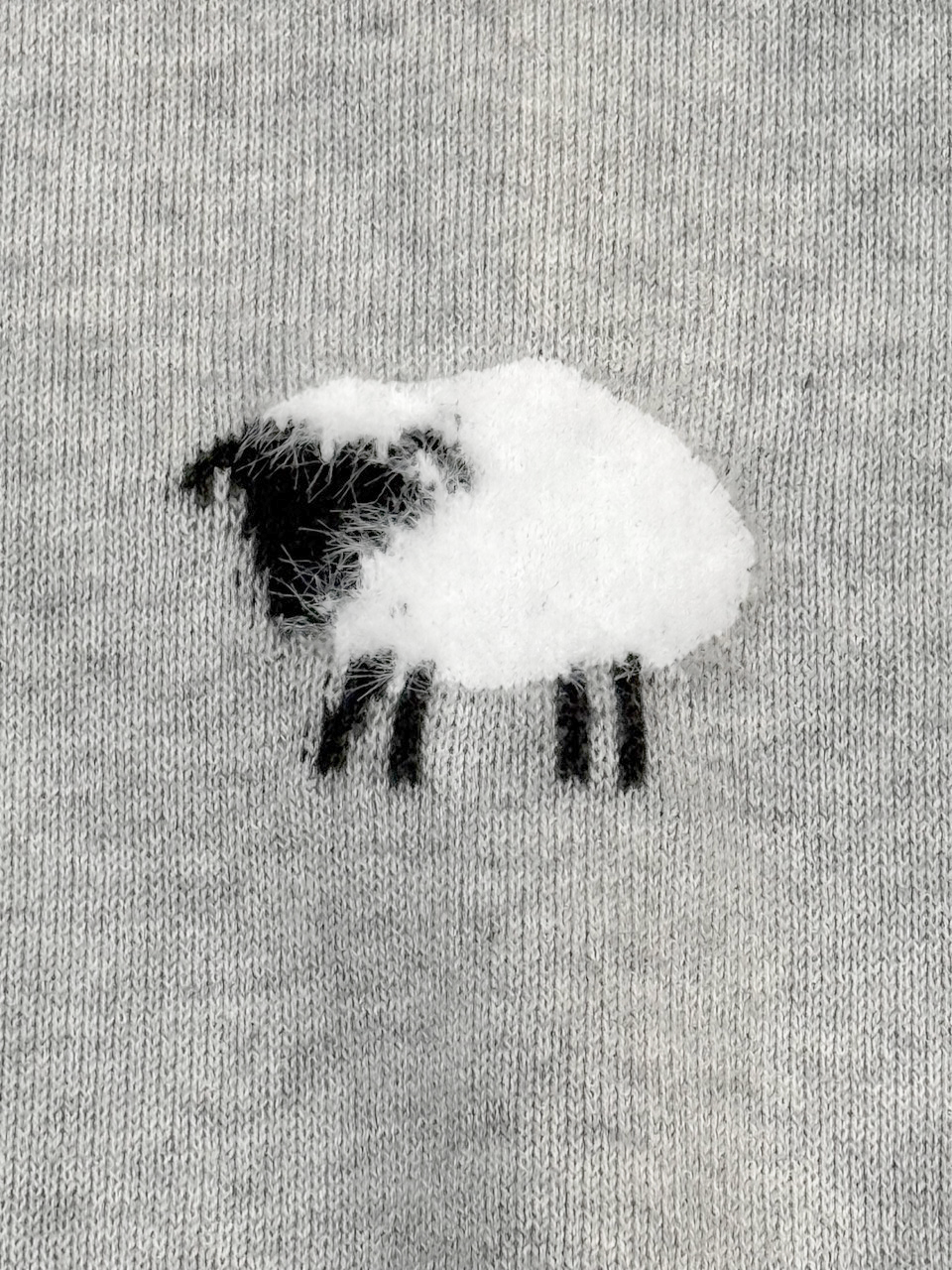 Furry Sheep 3D Jacquard Sweater Knit Baby Jumpsuit (Organic)